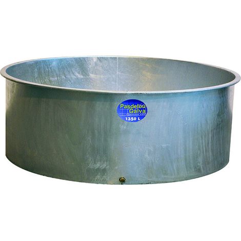 Bac d'herbage galvanisé 1350L – Acier galvanisé à chaud – Résistant à la corrosion – Pour alimentation et abreuvoir bovins