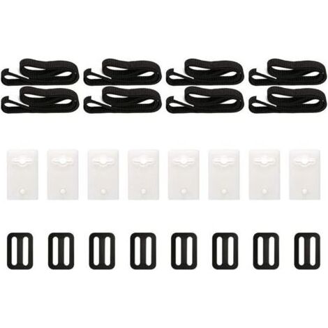 Kit de fixation pour bâche solaire de piscine, 8 Sangles de bâche solaire, kit avec sangles universelles à bobine pour fixation de bâche solaire, pour piscine enterrée (1/5)
