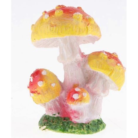 Décorations miniatures pour jardin féerique : figurines de champignons-Red 4 Head