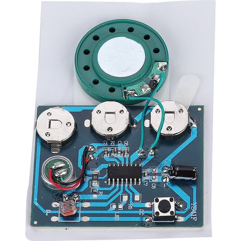 1 Module audio vocal, puce 0,5 W, pile bouton, commande photosensible, pour cartes et coffrets cadeaux (1/5)