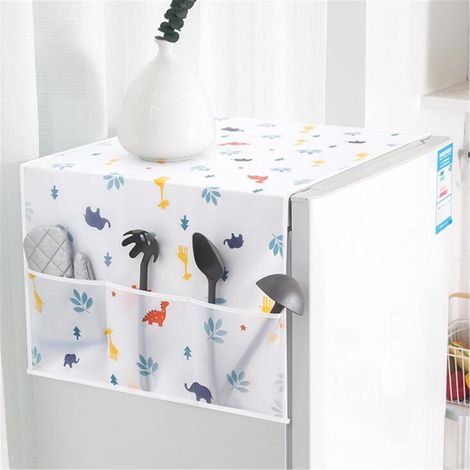 Housse De Refrigerateur - 130 X 54 Cm - Matière PEVA - Avec Poches Latérales - Pour Cuisine Intérieure - 1 Pièce (1/2)