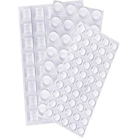 Lot de 172 patins de protection – Silicone transparent, adhésif – Antibruit – Meubles, pieds (1/4)