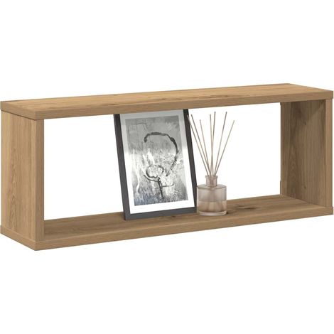 Étagères cube murales 4 pcs-Étagère flottante-Étagère de rangement suspendue chêne artisanal 60x15x23 cm 290171 (1/5)