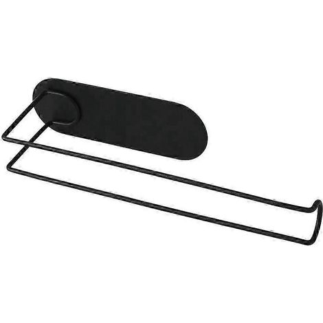 Porte-papier toilette mural, distributeur d'essuie-mains, support à suspendre sous meuble, antirouille, décoration pour toilettes-black