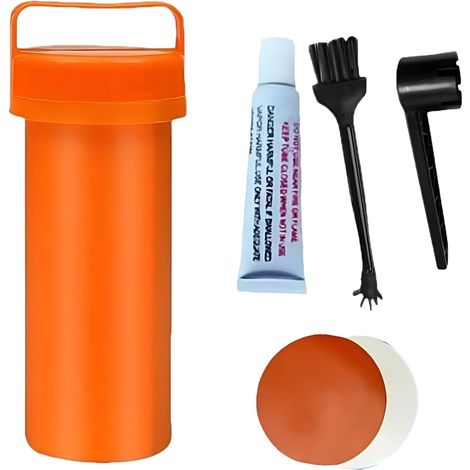 Kit de réparation pour Bateau Gonflable, rustines PVC, Colle 0,35 oz / 10 g, pinceaux et clé, pour annexe, Kayak, Matelas Gonflable, Seau Compact, Format 2,8 x 2,3 x 7,5 in / 7 x 5,8 x 19 cm (1/5)