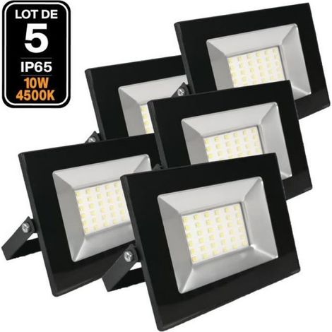 Projecteurs Led 10W Black Ipad 4500k Haute Luminosité - - Lot de 5 - Étanche IP65 (1/4)