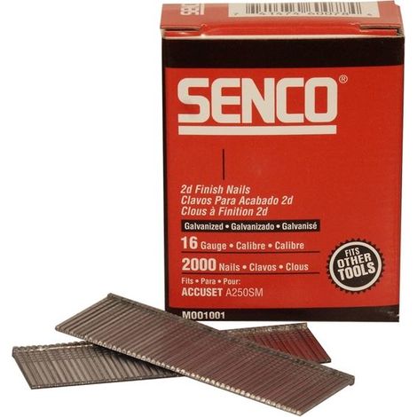Straight Brad Nails Galvanised 16G x 38mm Pack of 2000 SENRX17EAA (1/2)