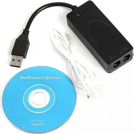 Pilote pour modem fax USB double port USB2.0 56K V92 V90 externe compatible avec Windows 7, 8, 10 et XP (réception et envoi de fax sur ordinateur) - JXLGV (1/4)
