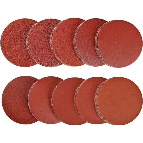 Confezione da 100 dischi abrasivi da 75 mm – Grane assortite 40/80/100/180/240/320/400/800/1200/2000 – Per levigare legno e metallo (1/5)