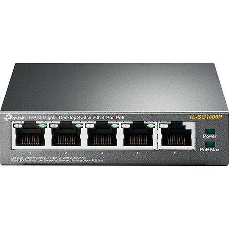 Switch TP-Link TL-SG1005P 5 Puertos/ RJ-45 10/100/1000 PoE