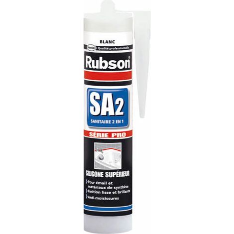 Mastic sanitaire silicone acétique surface émaillée+synthétique SA2 translucide-280ml (1/6)