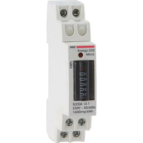 Vemer contatore di energia energy-230 micro per sistemi monofase 1 modulo ve321600