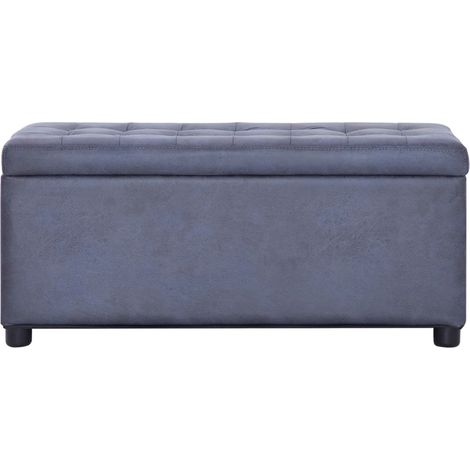 Maison Exclusive - Cassapanca 87,5 cm Grigia in Similpelle Scamosciata
