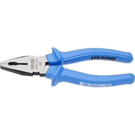 Pince universelle UNIOR 406/4G 180 mm, manches bleus, acier composé (1/2)