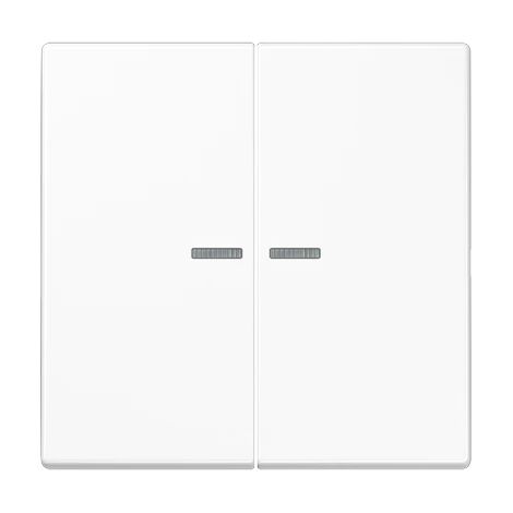 JUNG HOME Pulsador 2 vías, con guía de luz, duroplástico, serie LS, blanco alpino BT LS 17102 WW