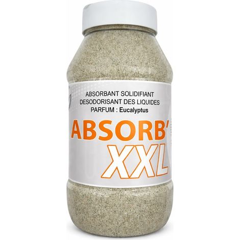 Absorb XXL - Poudre absorbante solidifiante parfumée eucalyptus 820 g - spécial vomi, urine et liquides (1/5)