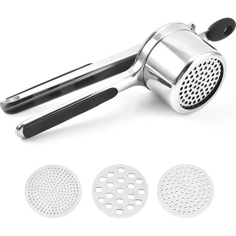 Utensilios de cocina de acero inoxidable para hacer puré de papas y arroz, machacador de papas, puré de papas perfecto.