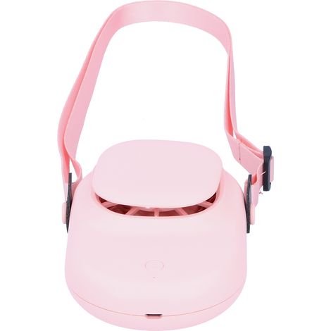 Ventilateur de Poche Portable Silencieux - Mini Ventilateur Suspendu pour Maison, Bureau et Extérieur - Rose