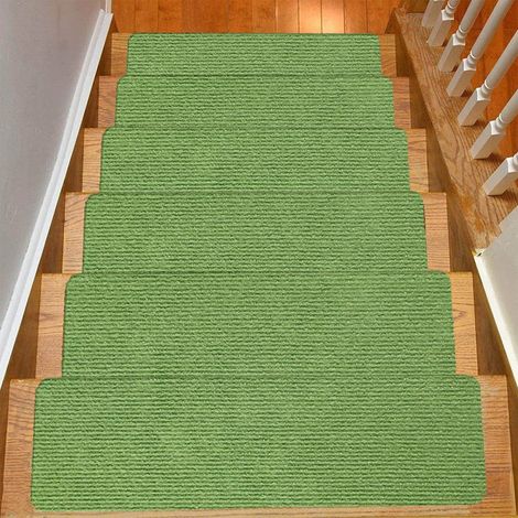 Tapis Anti-dérapant Pour Marches - 20 x 76 cm - Fibre Polyester - Intérieur - Sans Colle - 1 Pièce (1/5)