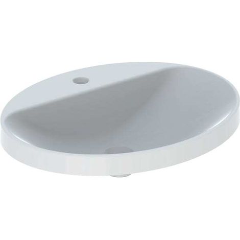 Geberit VariForm Einbauwaschtisch oval, 600x480mm, mit Hahnloch (1/5)