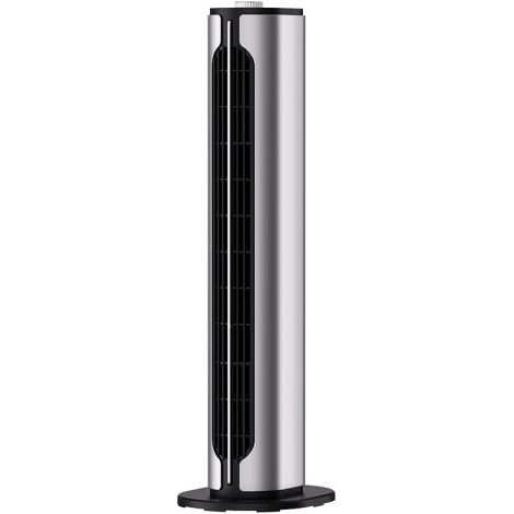 Termoventilatore ceramico verticale ptc 1500w canada argento/nero 2 potenze 3 funzioni sicurezza termostatica antiribaltamento 61,5x18x18cm