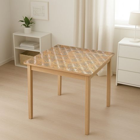 Pellicola protettiva trasparente in PVC siliconico per tavoli, 100 cm, spessore 0,8 mm, fantasia a rose, 20 m/rotolo Breckner Germany (1/5)