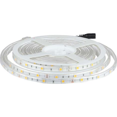 Tira LED V-TAC SMD5050 4,8 W/m 5 m 30 LED/m 12 V Blanco Natural IP65 10 mm