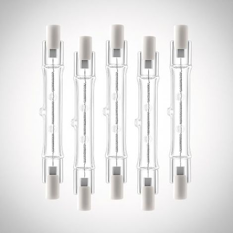 Packung mit 5 Hochleistungs-Linear-Halogenlampen R7s 118 mm 300 W 230 V (1/5)