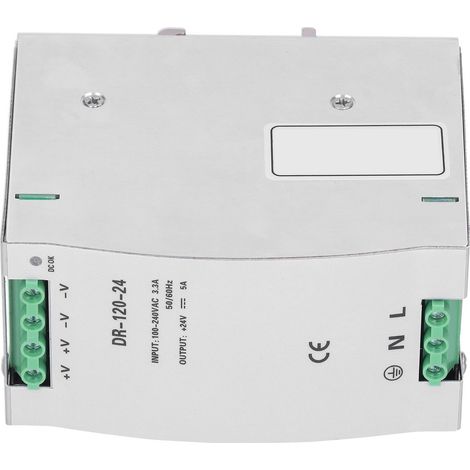 Alimentation DR12024 BERM 24V 5A 120W transformateur rail DIN pour équipements électriques