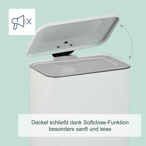 Schmaler badezimmer mulleimer 5l - soft close fupedal