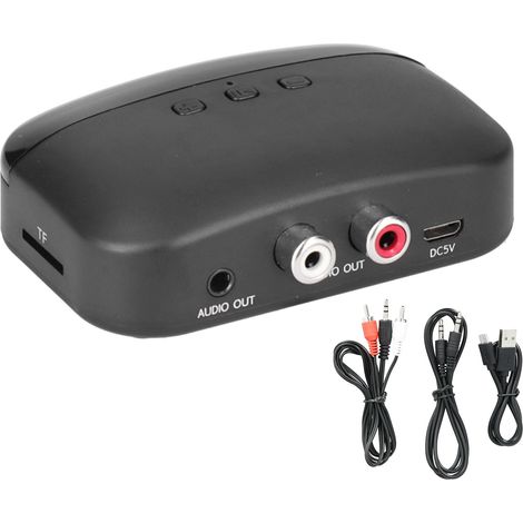 Récepteur Audio Sans Fil - Sortie Double RCA Et 3,5 mm - Lecteur Carte SD Clé USB - Appel Main Libre - NFC Stabilisé - Pour Enceintes Classiques - 1 Pièce (1/5)