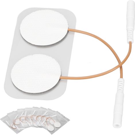 16 pièces Électrodes Adhésives TENS Réutilisables, Patchs Ronde 3cm pour Thérapie Électrique, Épaisseur 2.5mm (1/5)
