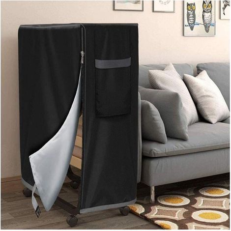 Housse de lit pliant - PZCC - Protection anti-poussière - Noir - 99 x 38 x 114 cm - 1 place (1/5)