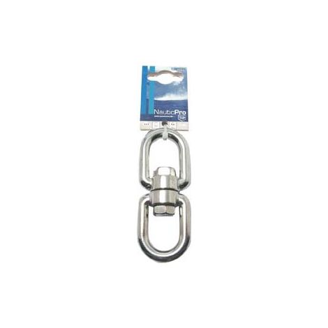 Porte clé pivotant Acier inoxidable 8 mm (Par 5)