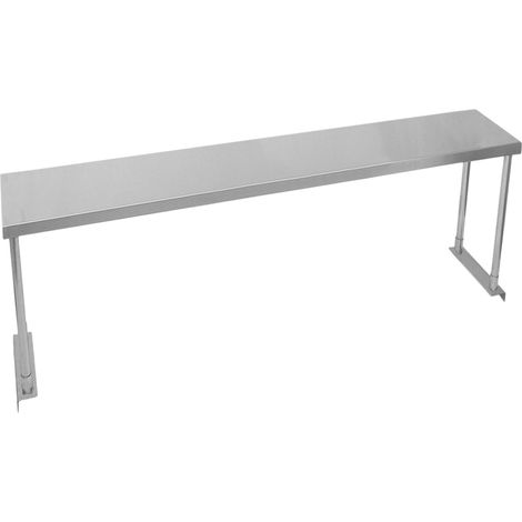KuKoo Étagère Appoint 2 Niveaux Acier Plan de Travail Restauration Préparation Culinaire 180cm (1/5)