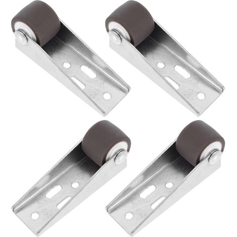 4 Stück Schiebetürrolle aus Galvanisiertem Stahl mit Tpe Gummi Geräuschlos Starke Tragfähigkeit f...
