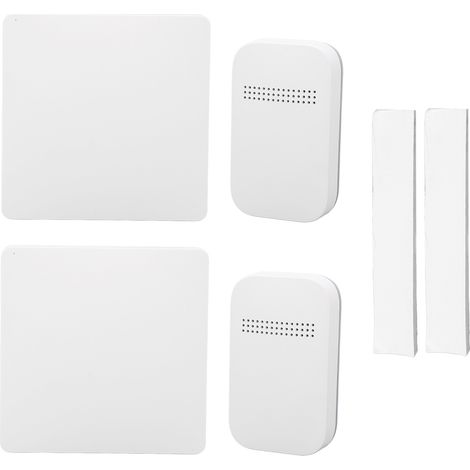 Sonnette sans fil auto-alimentée 2 pièces 433MHz 38 sonneries, bouton poussoir pour maison, prise US 100V-230V (1/5)