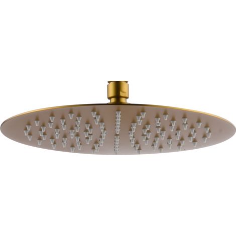 Rociador redondo estándar acero inox oro cepillado