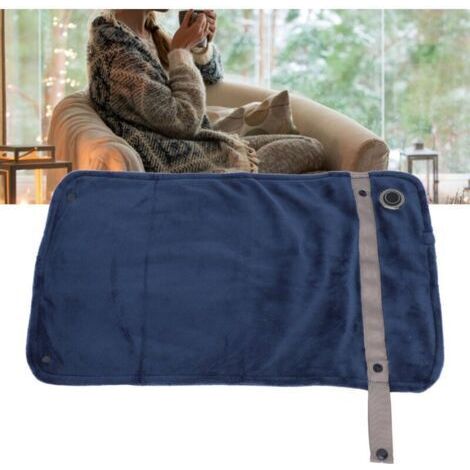Couverture chauffante USB avec contrôle de la température, couverture chauffante électrique multifonctionnelle, chaude et confortable, pour la maison et le bureau, bleu marine (1/5)