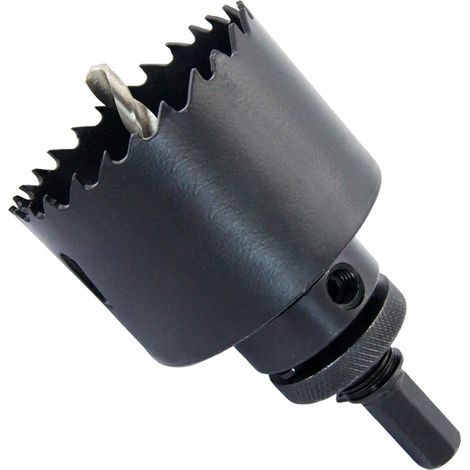 Scie cloche 68mm, Scie cloche avec arbor A2 Heavy Duty, 4341 Foret central, Profondeur de coupe 38mm pour percer des trous dans le bois, les profilés en aluminium, le PVC et les tuyaux en métal (1/5)