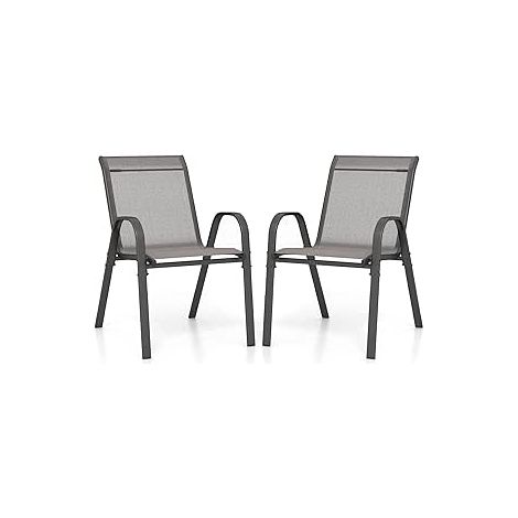Set of 2 Patio Chairs with Armrests (1/5)