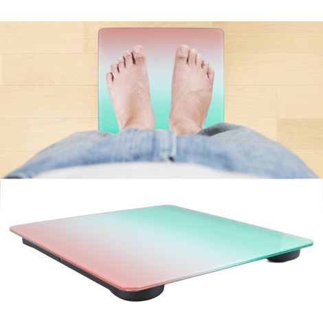 Balanza inteligente Bluetooth USB – Rosa empolvado, recargable con cristal templado (180 kg, ABS) (1/5)