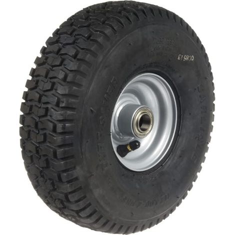 Castelgarden – Roue avant complète pour tondeuse GGP – Pneus 11x4.00-4 – Jante métal noire – Montée gauche/droite