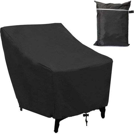 Housse Fauteuil Jardin Extérieur à Assise Profonde 210D Imperméable Couverture pour Chaise Patio Anti UV Anti-Vent avec Corde Ajustable,7079102cm (1/5)
