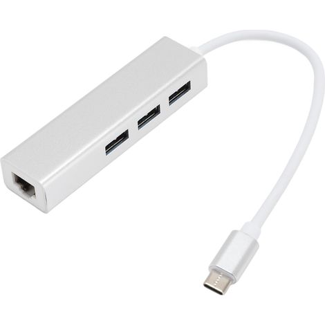 Hub USB C, Adaptateur USB vers Ethernet 1000 Mbps, Adaptateur Réseau Gigabit de Type C3.0 vers USB3.0 RJ45 pour XP, 7, 8, 10, pour Linux, pour OS X (1/5)