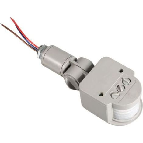 Détecteur Interrupteur LED Extérieure 90250 V 180 Degrés Infrarouge PIR Motion Sensor Murale Gris
