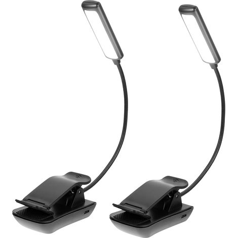 Baluue Lampe Led De Lecture Rechargeable à Clip Pour Pupitre Et (1/5)