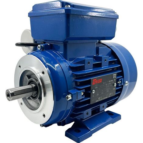 Moteur Électrique Monophasé B34, 1.1 KW, 1500 TR/MIN, HA 80, 230V, Alu - Carcasse réduite (1/5)