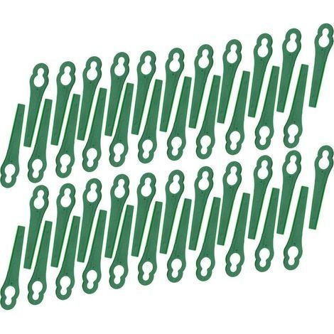 Coupe-bordure en plastique,Lames de Coupe en Plastique,lames de rechange pour coupe-bordure,Tondeuse à Gazon en Plastique Lames,pelouse Tondeuse Accessoires (vert) 50pcs (1/5)