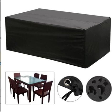 Funda Para Muebles De Jardin - Tela Oxford 210D Impermeable - Para Mesa Patio Rectangular O Muebles De Ratán - 213x132x74 Cm - 1 Unidad (1/5)